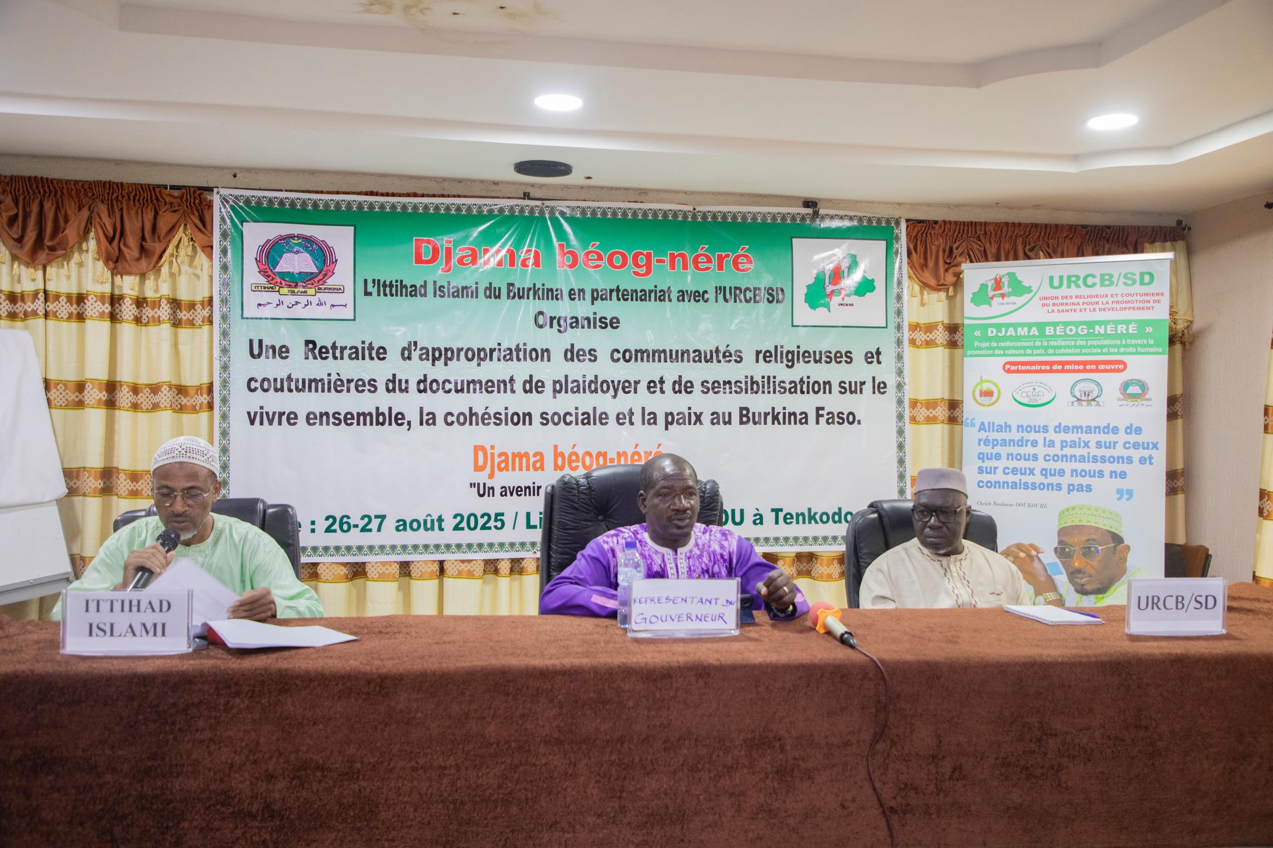 Retraite des communautés à Tenkodogo