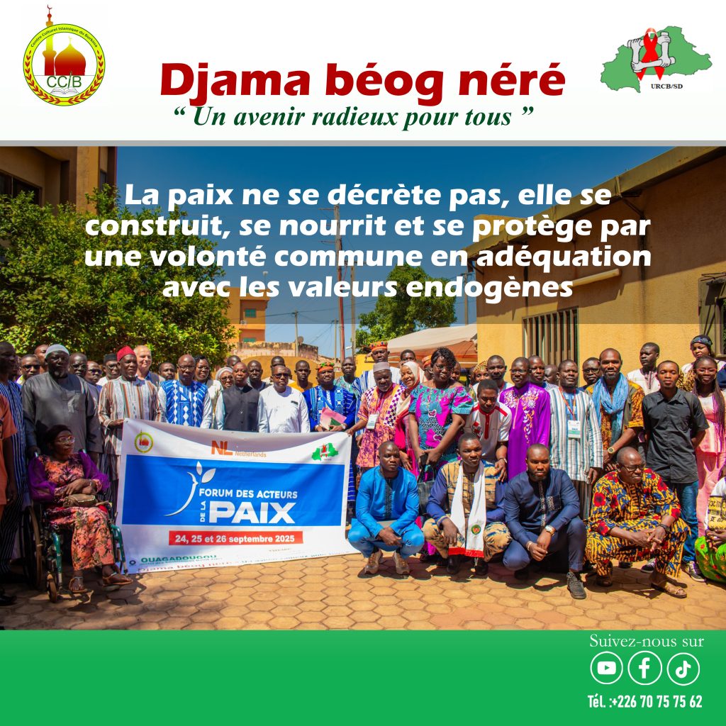 Inciter tout le monde à la promotion des valeurs de paix grâce aux sagesses endogènes de manière permanente  