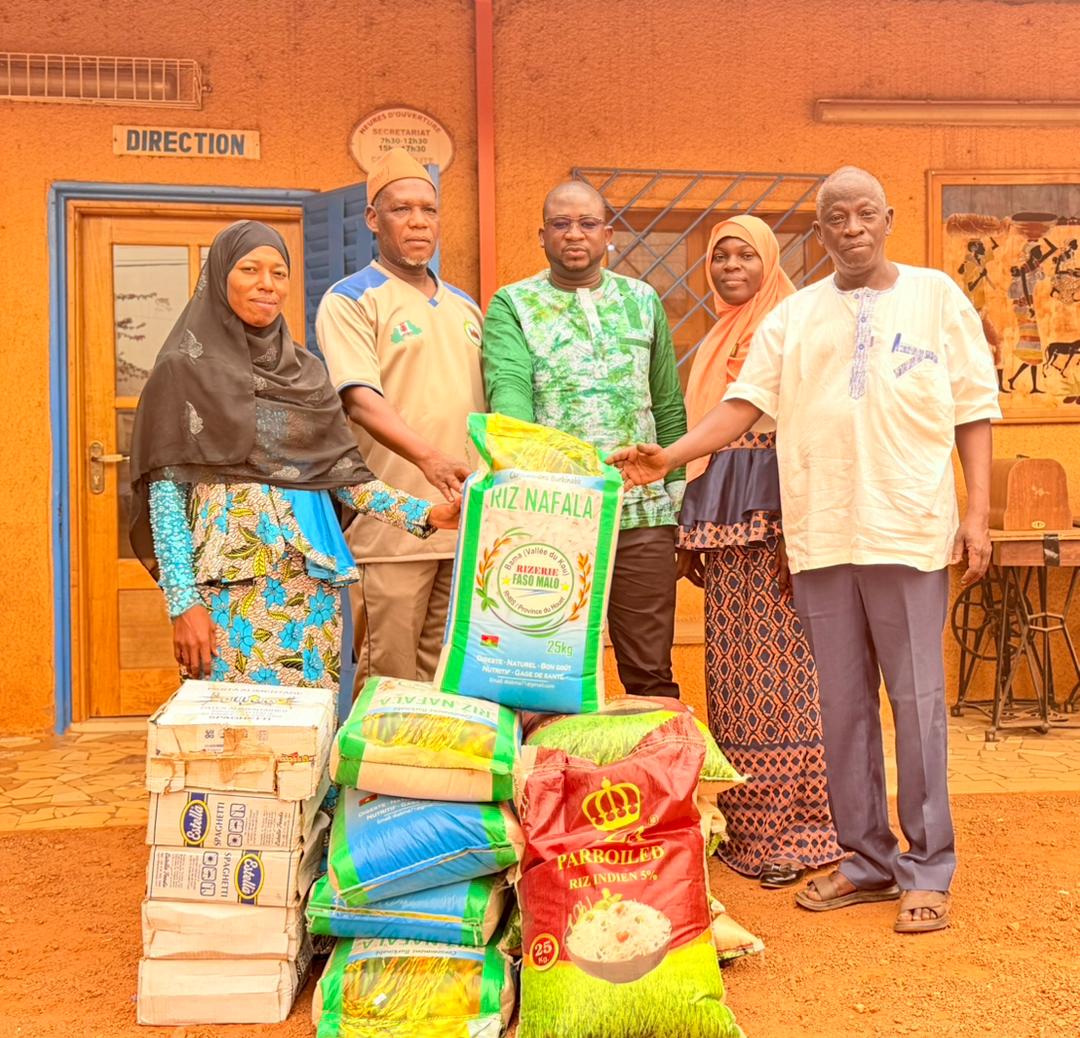 L'image présente l'élan de solidarité du CCIB à l'endroit des pensionnaires de l'orphelinat AMPO